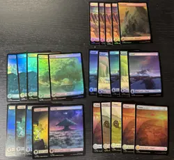 Magic The Gathering Lot - 25 Foil Basic Lands - Avatar TLA - 5 of each - Image 1