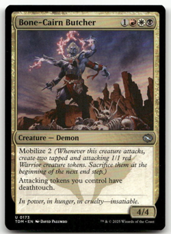 LP FOIL Bone-Cairn Butcher #173 Tarkir Dragonstorm TDM Magic MTG - Image 1