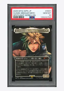 MTG PSA 10 Cloud, Midgar Merc 2025 #0001 Spotlight Series: Fin Japanese - Image 1
