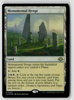 MTG Modern Horizons 3 Monumental Henge Prerelease Foil x1 NM Rare - Image 1