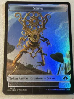 mtg foil token Phyrexian Wurm // Servo, 0018/0033, Modern Horizons 3, unplayed - Image 2