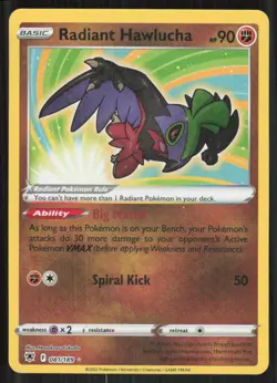 Pokemon TCG SWSH10: Astral Radiance #081/189 Radiant Hawlucha NM - Image 1
