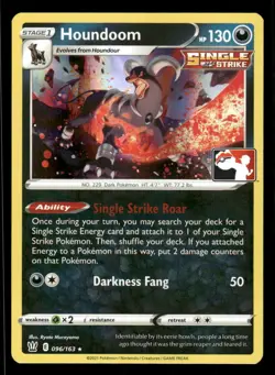 Pokemon TCG Prize Pack Series #096/163 Houndoom NM - Image 1