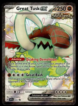 Pokemon TCG SV: Scarlet & Violet Promo Cards #072 Great Tusk ex NM - Image 1