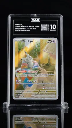 Pokemon TCG Mimikyu Scarlet & Violet Pokemon Center Stamped Promo Tag 10 - Image 1