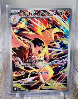 Ethan's Typhlosion 190/182 - Destined Rivals Illustration Rare Pokemon Holo - Image 1