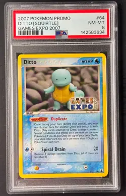 PSA 8 Ditto [Squirtle] #64/113 - 2007 Pokemon Promo Games Expo Exclusive - Image 1