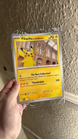 POKEMON NATURAL HISTORY MUSEUM TCG PIKACHU AT THE JUMBO PROMO TRADING CARD - Image 1