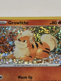 Growlithe Holo 4/15 McDonalds 2022 Match Battle Pokemon Card Mint NM Holo - Image 2