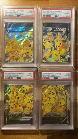 PSA 10 Pikachu V-UNION 25th Anniversary Collection Set Japanese Pokemon Card - Image 1