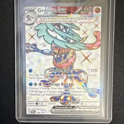 Pokemon Greninja EX Full Art Ultra Rare Holo 198/167 Twilight Masquerade 310 HP - Image 1