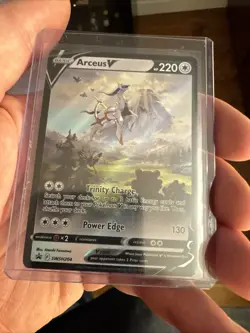 Pokemon TCG Arceus v SWSH204 Black Star Promo Card NM Condition - Image 1