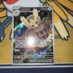 Pokemon TCG Noctowl SVP 141 Black Star Pokemon Center Stamped Exclusive - Image 1