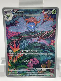 Pokemon Gloom Illustration Rare 198/197 SV03 Obsidian Flames Holo Stage 1 80 HP - Image 1