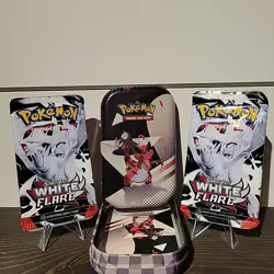 Pokemon TCG White Flare Mini Tin 💎 FACTORY SEALED💎 2 White Flare Booster Packs - Image 1