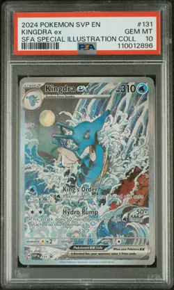 2024 POKEMON SVP EN-SV BLACK STAR PROMO #131 KINGDRA EX PSA 10 - Image 1