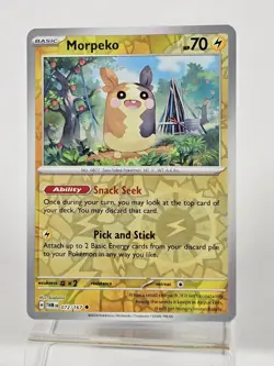 Pokemon Scarlet & Violet Twilight Masquerade MORPEKO 072/167 Reverse Holo Rare - Image 1