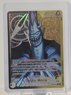 Gecko Moria - (Alternate Art) OP14-080 The Azure Sea's Seven One Piece Foil NM - Image 1