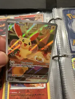 Pokemon TCG Paradox Rift Plusle Illustration Rare Holo Card 193/182 - Image 1