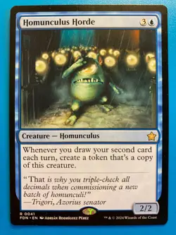 MTG 1x Homunculus Horde # 41 Foundations Legacy Magic the Gathering Card x1 NM - Image 1