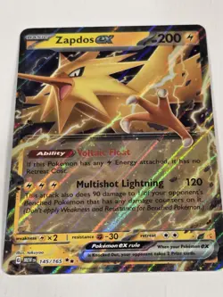 Zapdos ex 145/165 Holo Double Rare – Scarlet & Violet 151 Pokemon Card NM ⚡ - Image 2
