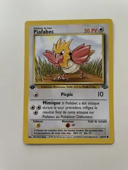 Piafabec Spearow French 1st Edition Base Starter Set Jungle 62/64 Pokemon Card - Image 1