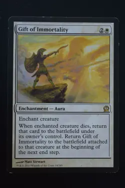 Magic The Gathering MTG GIFT OF IMMORTALITY Theros MP Moderately Played - Image 1
