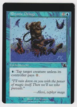 Miscut Rhystic Deluge LP Prophecy 2000 WOTC MTG Magic Factory Error Misprint EDH - Image 1