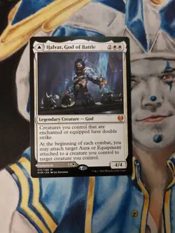 Halvar, God of Battle MTG Kaldheim Mythic Creature God NM-M Pack Fresh x1 - Image 1