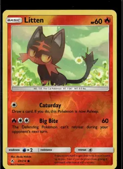 Pokemon Litten 27/214 Unbroken Bonds Reverse Holo Common 2 Card Lot - Image 1