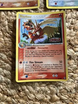 3 Pokemon Cards-Blaziken 5/108; Ampharos 1/101; Hitmontop 26/115 (foil Shiny) - Image 4