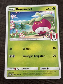 Pokemon Bounsweet 180/SM-P KFC Kentucky Fried Chicken Promo Card Stamp - Image 1