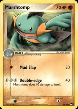 Pokemon Marshtomp POP Series 3 015/017 Light Play LP+ or Better - Image 1