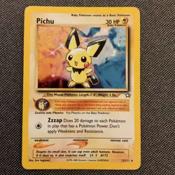 2000 Pokemon TCG Pichu Neo Genesis 12/111 Holo Holo Rare - Image 1