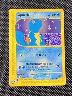Pokemon Squirtle Expedition Non-Holo Card 132/165 Nintendo E-Reader Vintage NM - Image 1