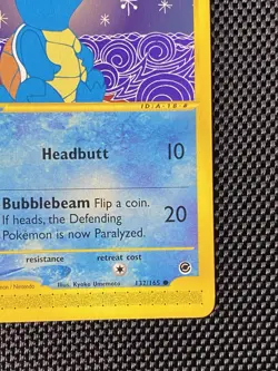 Pokemon Squirtle Expedition Non-Holo Card 132/165 Nintendo E-Reader Vintage NM - Image 4