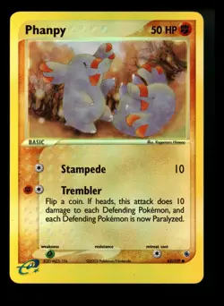 Phanpy 62/109 EX Ruby Sapphire 2003 Reverse Holo e-Series Pokemon Card TCG - Image 1