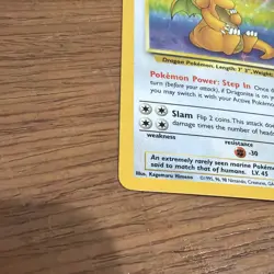 1999 Pokemon Fossil Dragonite Holo 4/62 HP Vintage WOTC LP - Image 3