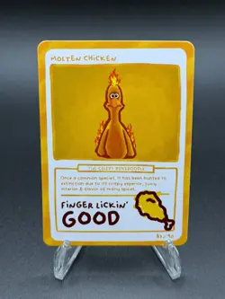 Pokedoodles 2 - Molten Chicken 83/90 - Pokemon Moltres Fan Art Card - Gag Teams - Image 1