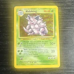 Pokemon Nidoking Base Set 11/102 Holo Rare 1999-2000 Wizards Copyright 90HP Card - Image 1
