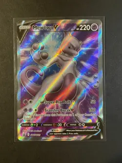 Pokemon Mewtwo V SWSH229 Full Art Promo NM/LP - Image 1