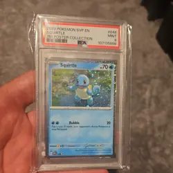 POKEMON SQUIRTLE BLACK STAR PROMO 048 151 POSTER COLLECTION PSA 9 - Image 1