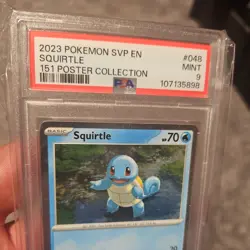 POKEMON SQUIRTLE BLACK STAR PROMO 048 151 POSTER COLLECTION PSA 9 - Image 2