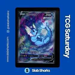 2019 POKEMON SWSH BLACK STAR PROMO VAPOREON VMAX PREM. COLL. #SWSH181 VAPOREON V - Image 1