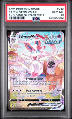 2021 POKEMON SWORD & SHIELD EVOLVING SKIES SECRET FULL ART/SYLVEON VMAX PSA 10 - Image 1