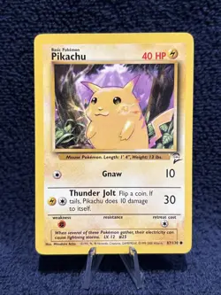 PIKACHU 87/130 Base Set 2 2000 Pokemon Vintage WOTC NM - MUST HAVE! - Image 1