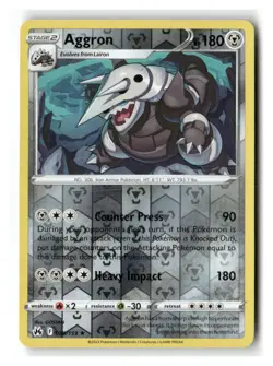 Aggron 089/159 Holo Rare Crown Zenith Pokemon Reverse Holo Near Mint - Image 1