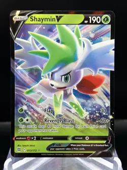 Pokemon TCG Shaymin V Sword & Shield: Brilliant Stars 013/172 Holo Ultra Rare - Image 1