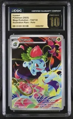 Ivysaur *CGC PRISTINE 10* Illustration Rare *Mega Evolution* 134 * Pokemon TCG - Image 1