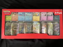 2025 Pokemon Prismatic Evolutions Mini Tins 8-Pack (Costco Exclusive) - Image 1